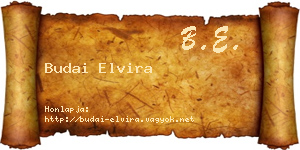 Budai Elvira névjegykártya